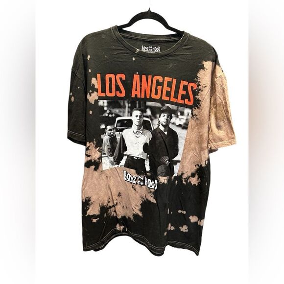 NWOT Hot Topic Tie Dye Black Tan KISS Boyz N The Hood Graphic T-Shirt - Size XL - Picture 2 of 5